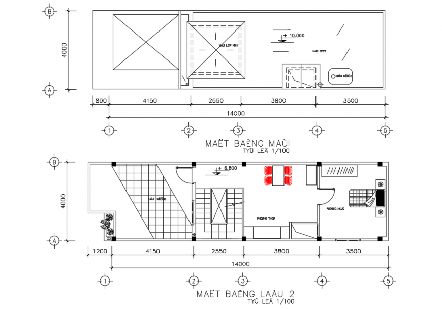 House Lay-out design detail with dimension