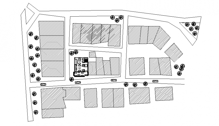 House Plotting detail drawing in dwg file.