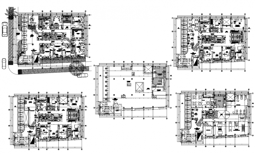 House working plan with electrical installation 2d view dwg file