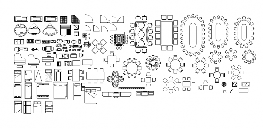 Household furniture detail CAD blocks elevation layout dwg file