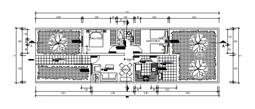 Housing plan file of auto cad