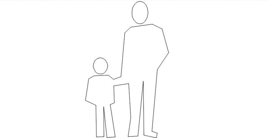 Human cad block file