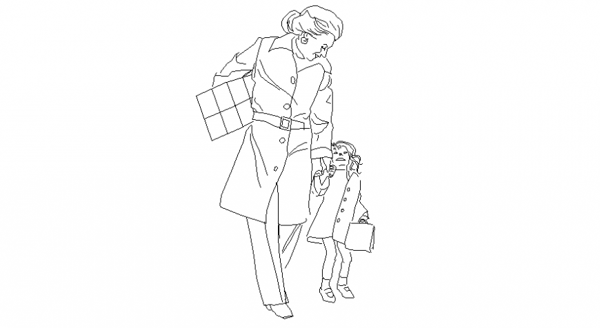 Human cad blocks detail file