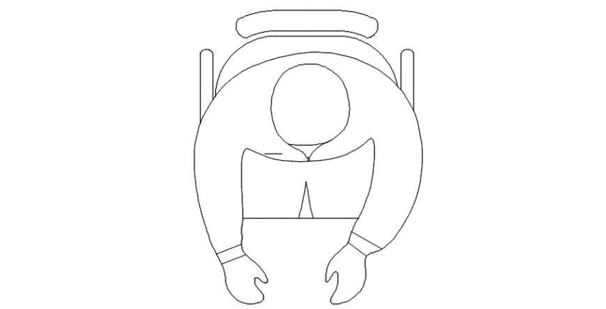 Human plan sitting on chair block