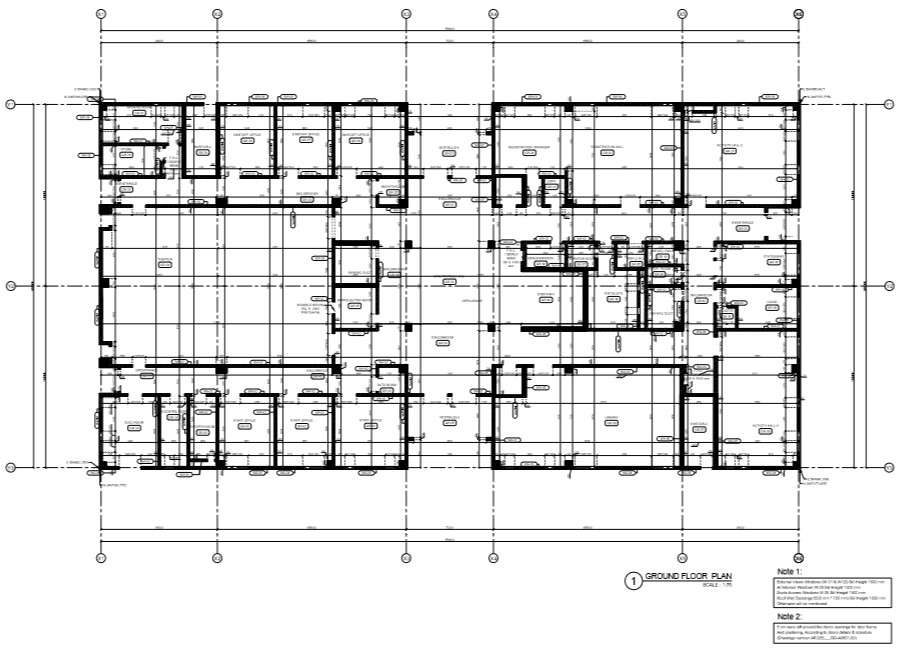 institutional building layout with all detail