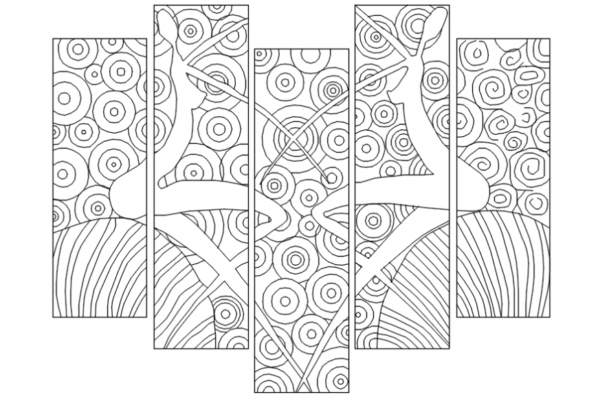 Interior design block in AutoCAD software