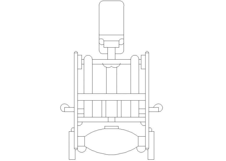 Isolateral bench press machine detail 2d view CAD gym equipment block layout dwg file