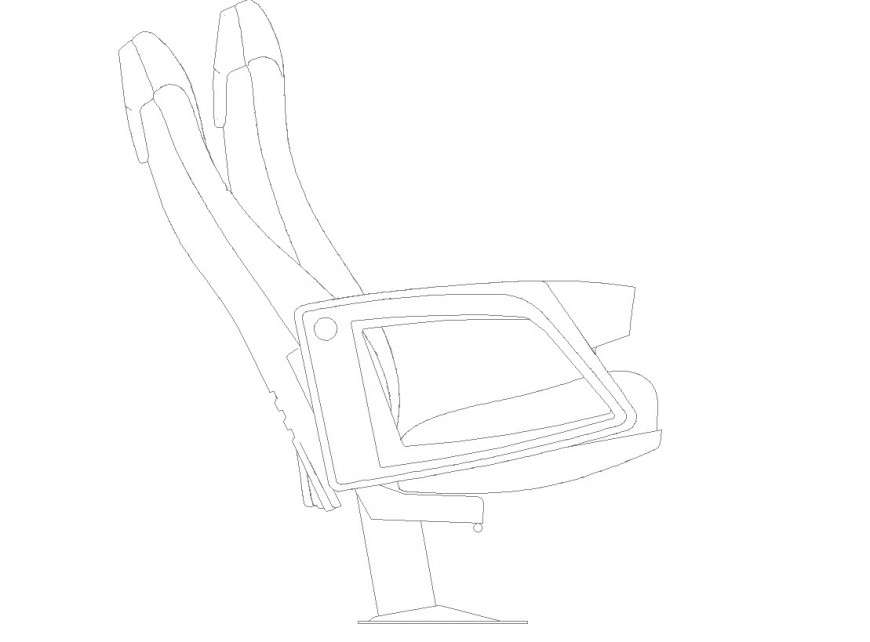 Isometric Chair Plan Layout DWG File for Interior Design