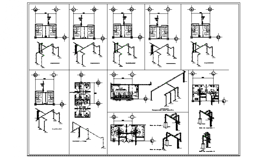 Isometric drawing plan of electric installation in hospital design drawing