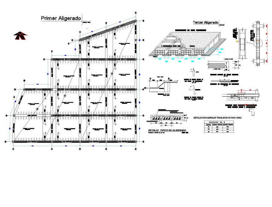 Isometric slab section plan autocad file