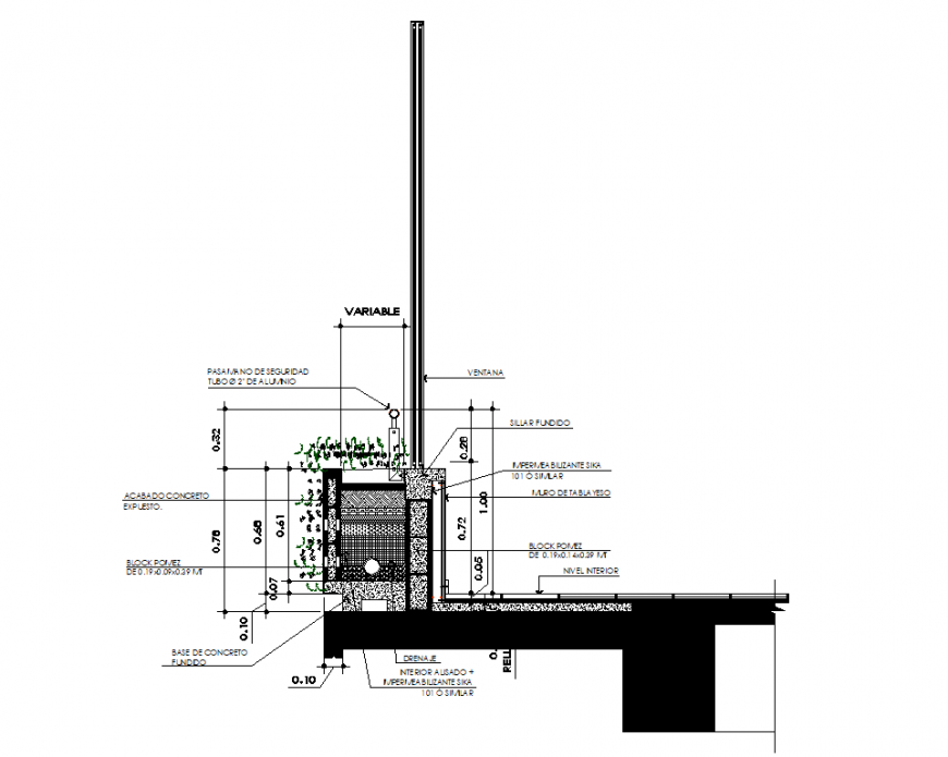 Jard iniere detail dwg file