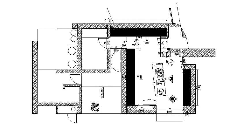 Jewelers shop plan in AutoCAD file