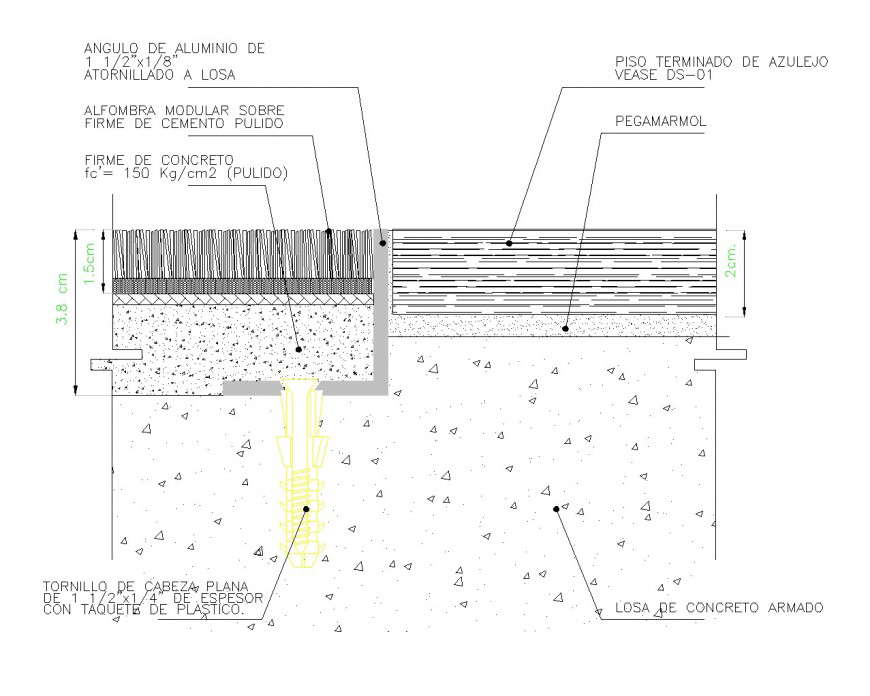 Joint between floor section plan autocad file
