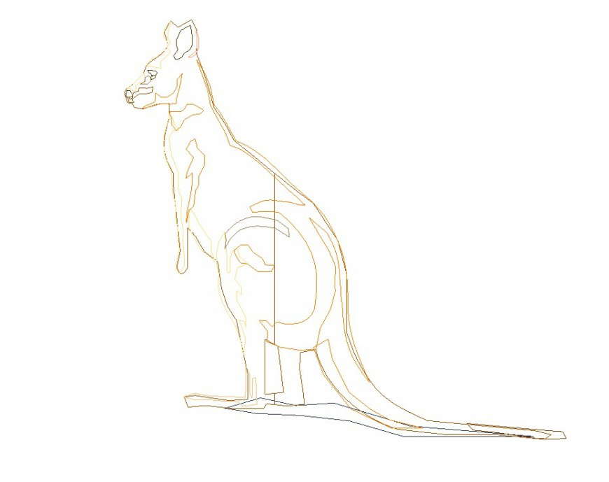 Kangaroo cad block