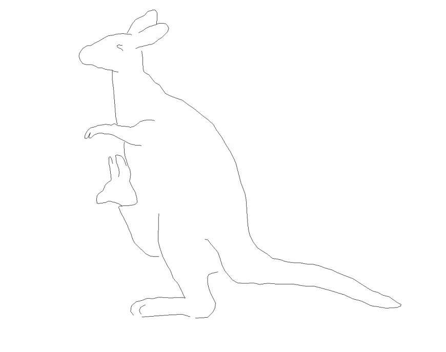 Kangaroo elevation plan dwg file