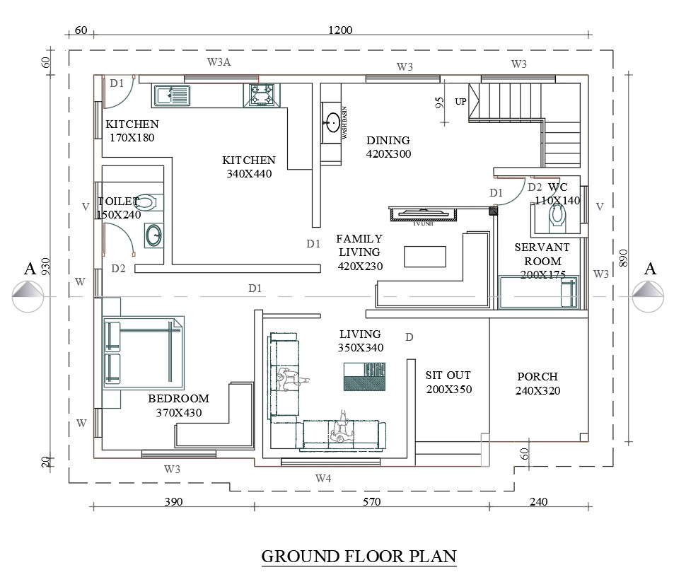 kerala house plan drawing download dwg file