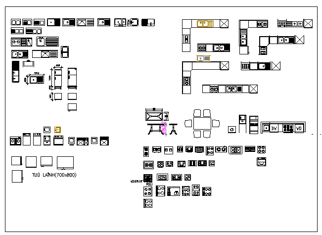 kitchen blocks dwg file