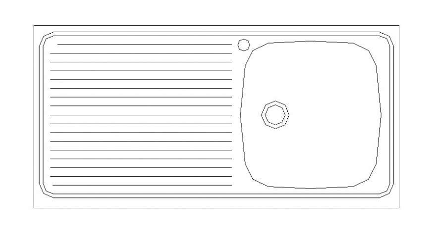 Kitchen automation blocks of sink drawings 2d view elevation autocad file