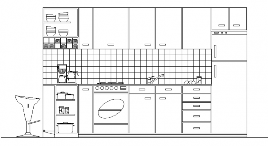 Kitchen front elevation details