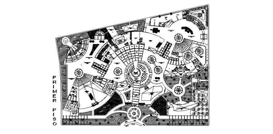 Landscape plan detail drawing in dwg AutoCAD file.