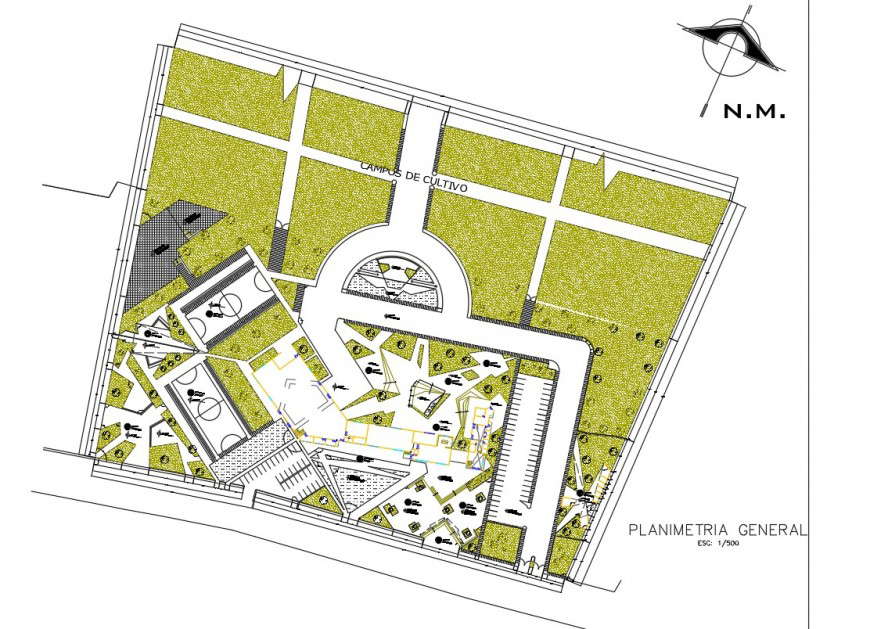 Landscaping commercial building plan autocad file