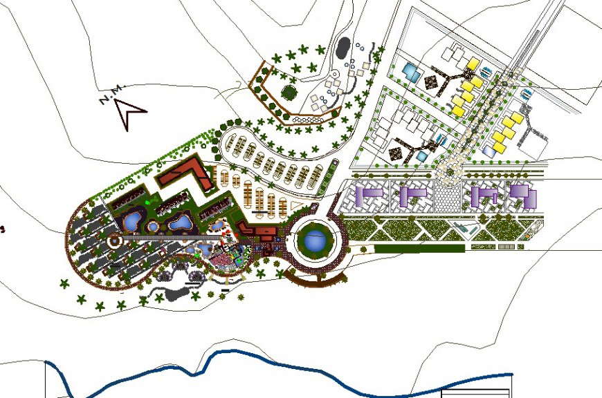 Landscaping detail in dwg AutoCAD file.