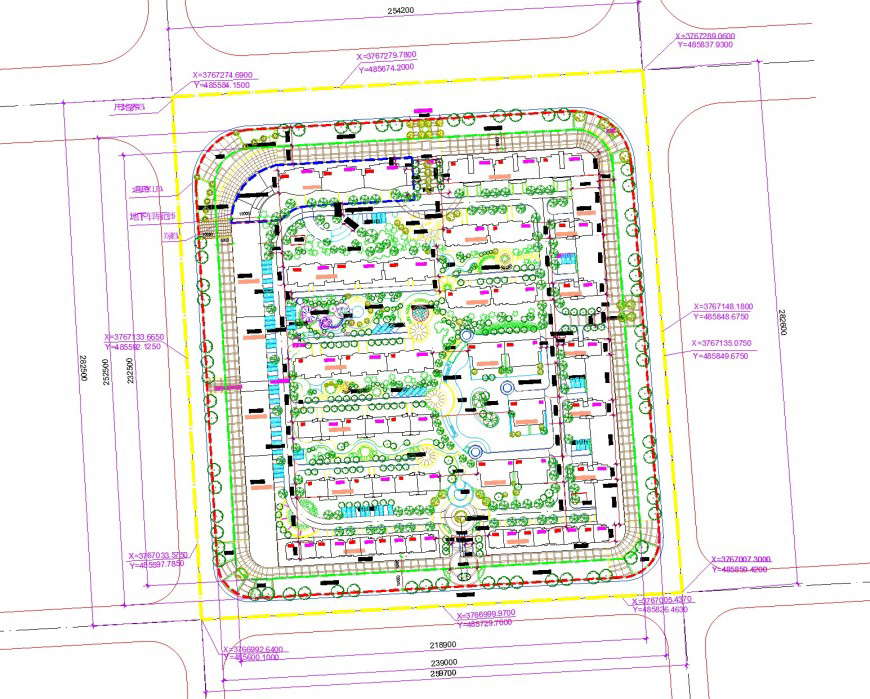 Landscaping garden plan autocad file