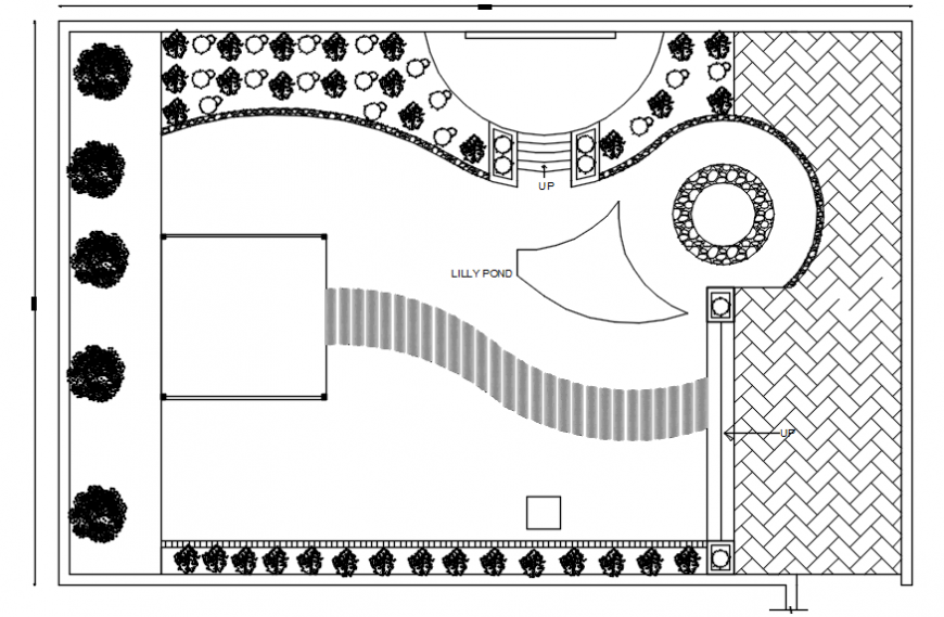 Landscaping top view plan