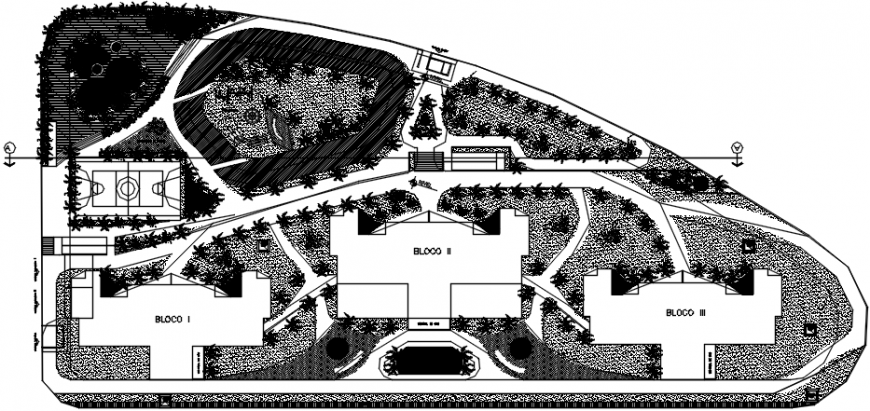 Landscaping top view plan details