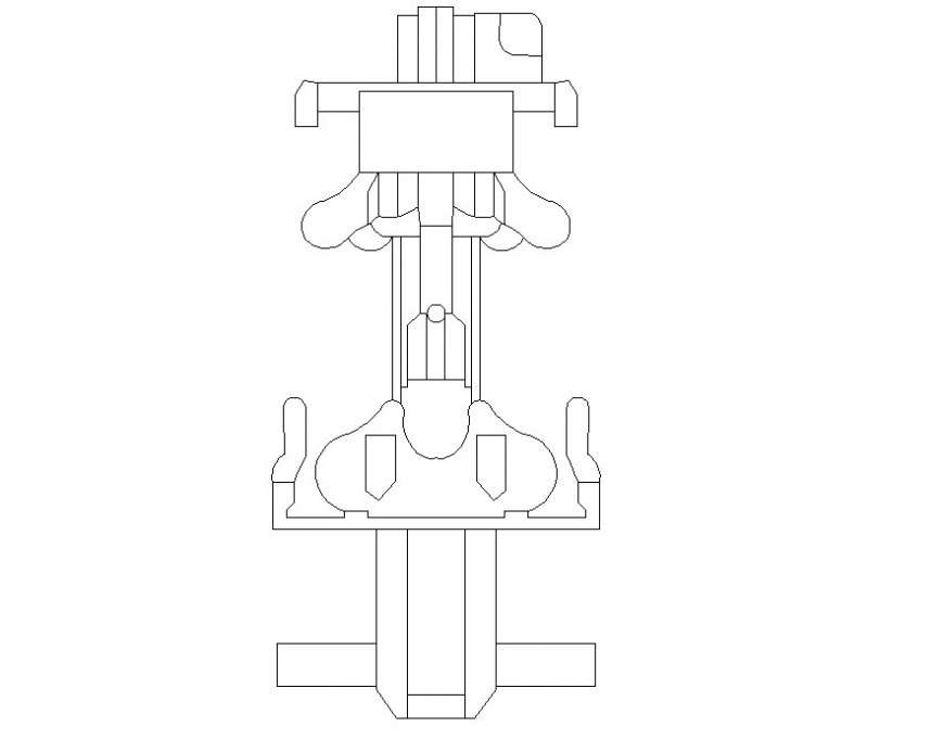 Lateral incline press machine detail 2d view CAD gym equipment block autocad file