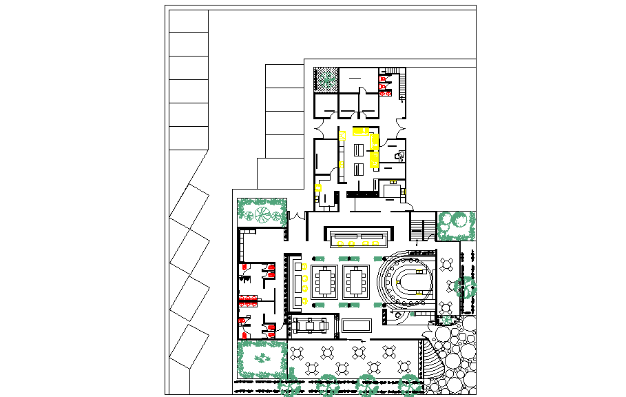 layout plan of a office dwg file