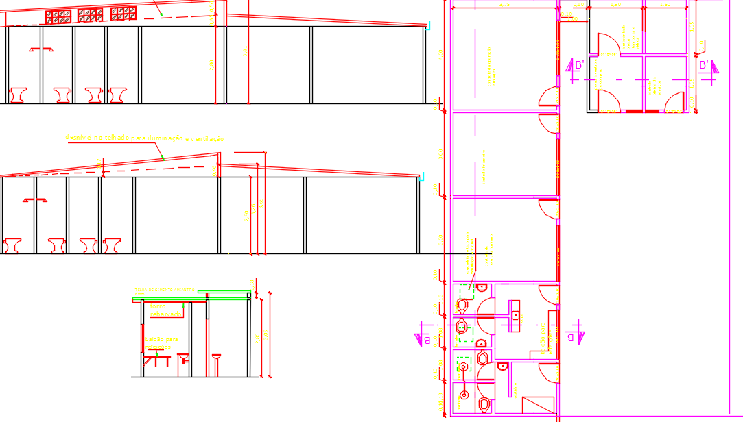 layout plan of a shop dwg file