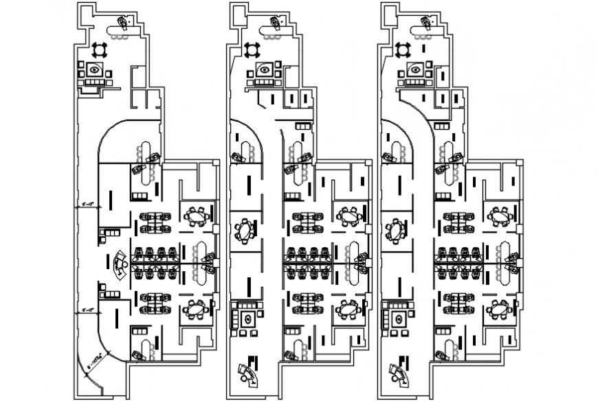 Layout plan of a office detail