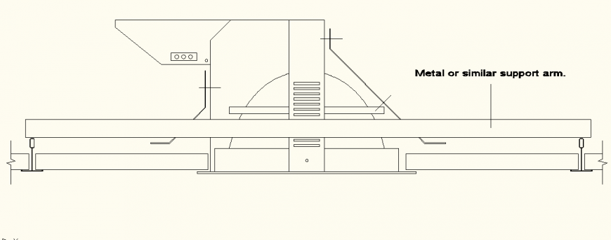 Lighting - Integrated Down light Elevation autocad file