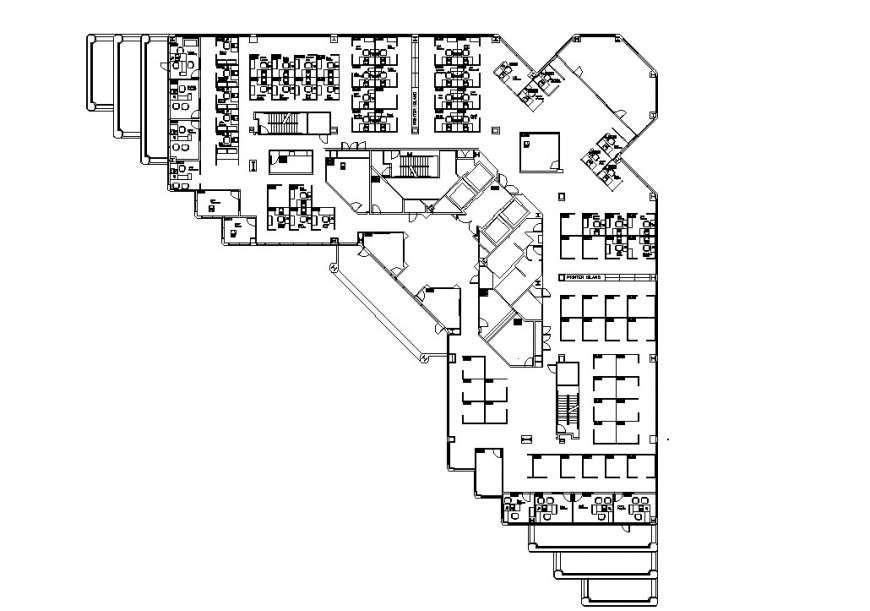 Line commercial building plan autocad file