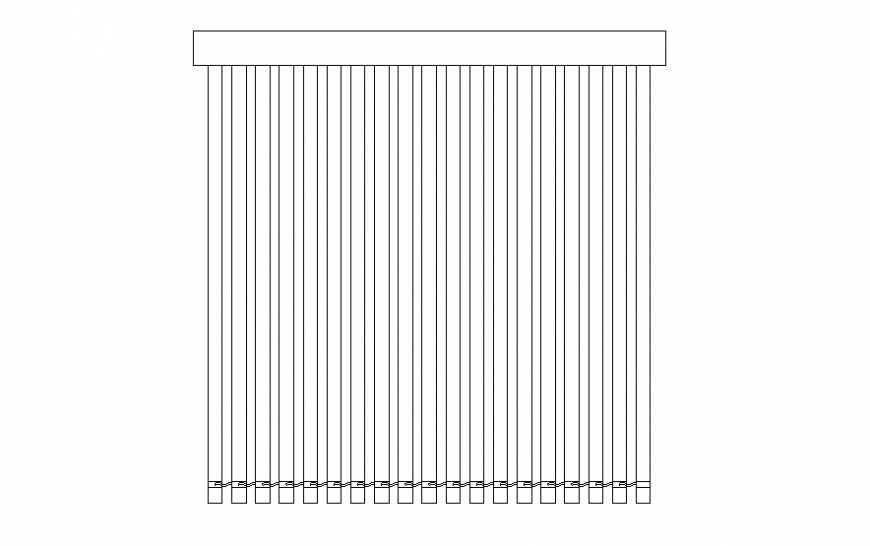 Linear curtains cad 2 d autocad file