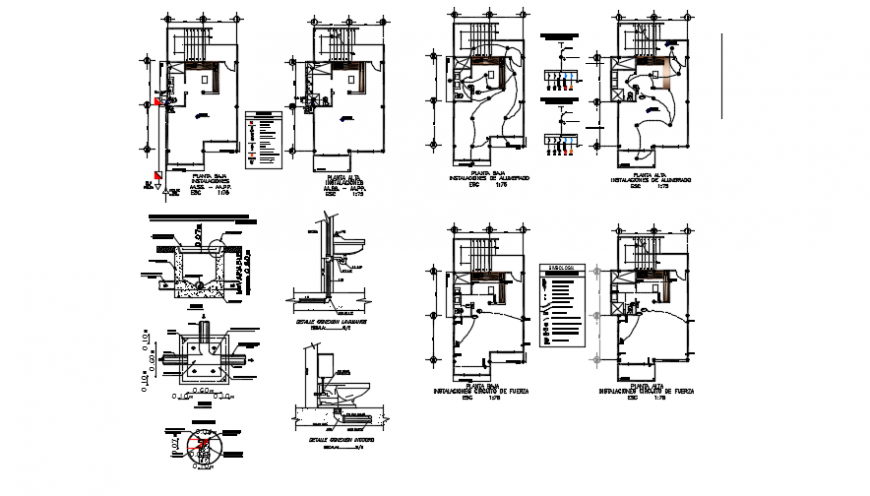 Living area electrical layout plan