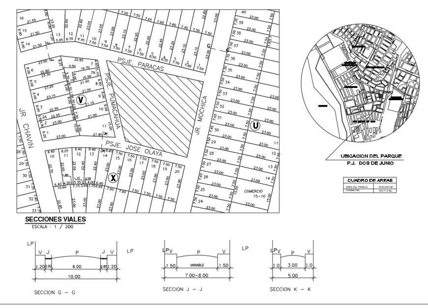 Location site plan and section autocad file