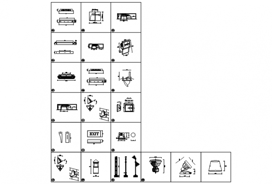 Logo and symbol of different block of AutoCAD