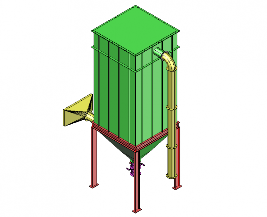 Machinery 3d plan detail dwg file.