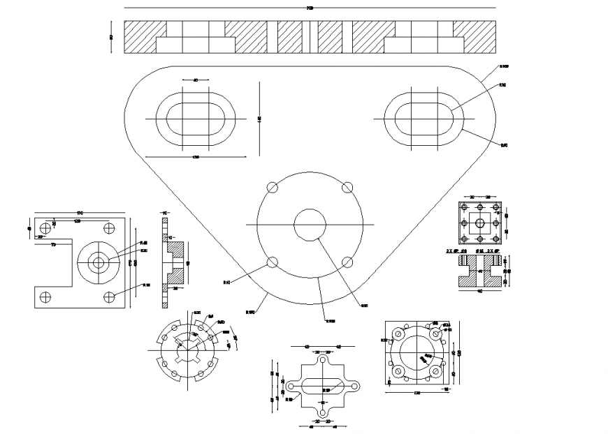 Machinery detail assembly drawing in dwg AutoCAD file.