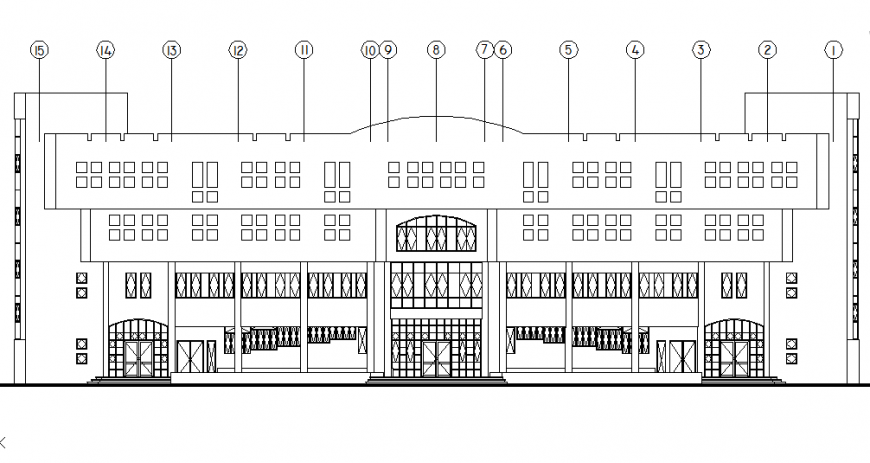Main gate commercial building plan
