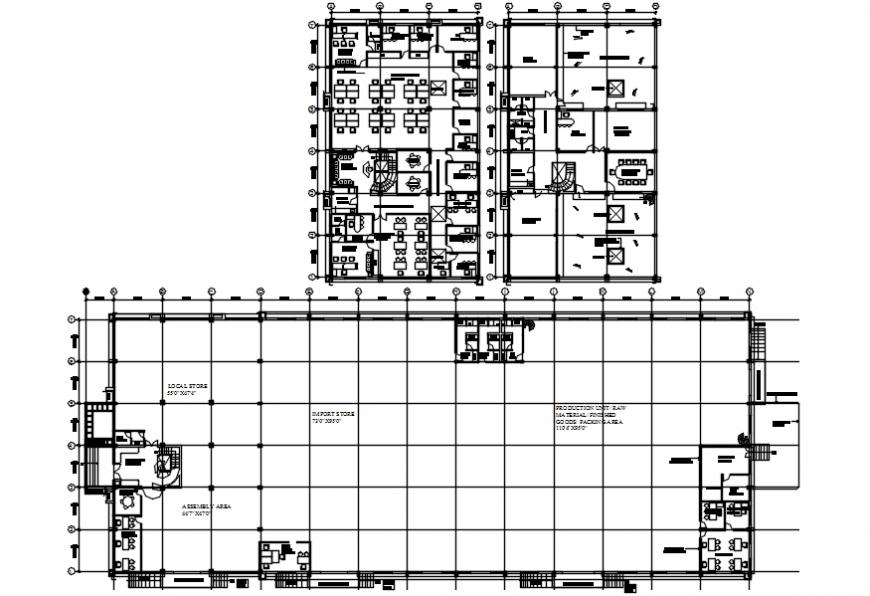 Mall and complex 2d top view plan