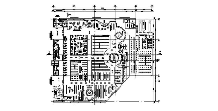 Mall plan in AutoCAD software
