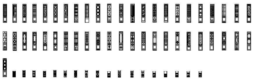 Many classical windows CAD block detail dwg file