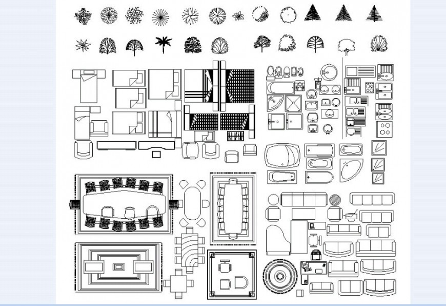 Many types furniture block in auto cad file