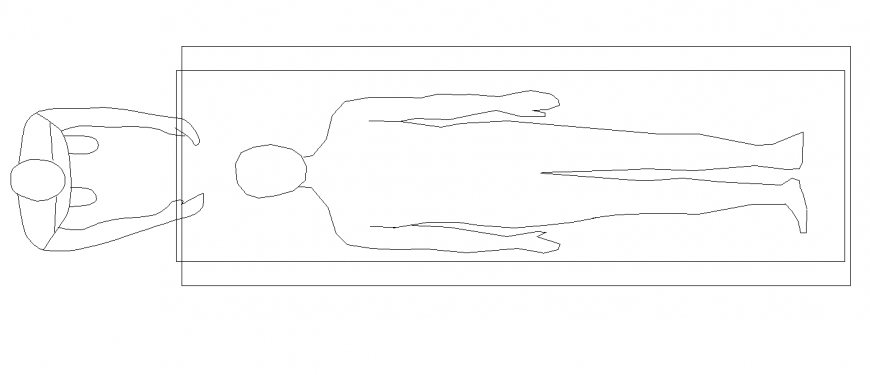 Massage bed and people CAD blocks layout autocad file