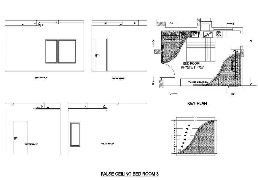 Master bedroom ceiling design autocad file
