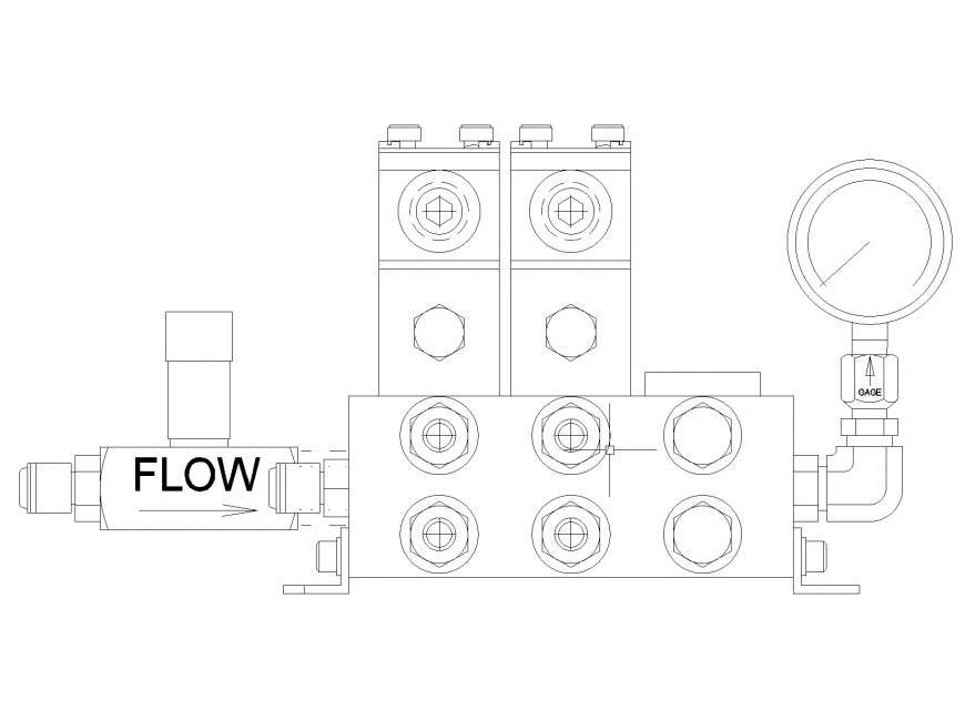 Mechanical Pump Elevation plan detail dwg file