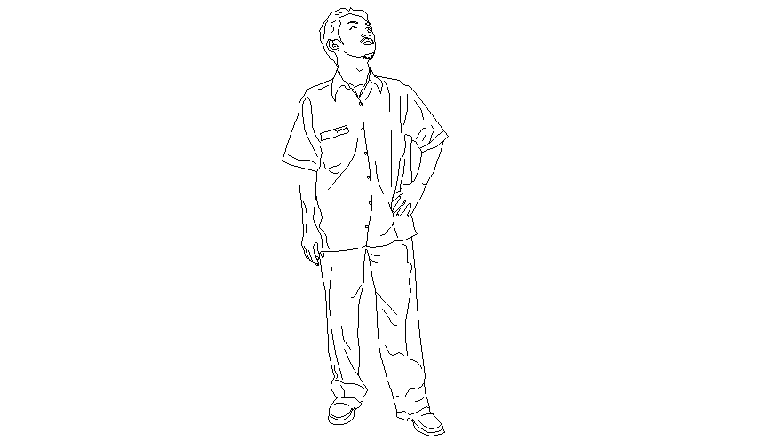 Men Auto cad block of people dwg file